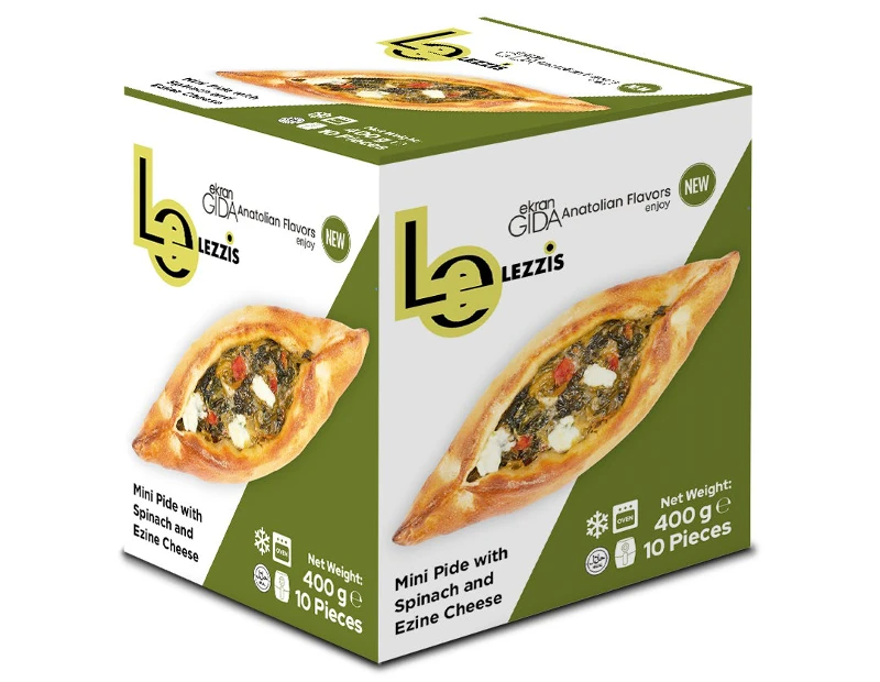 Mini Pide with Spinach and Ezine Cheese