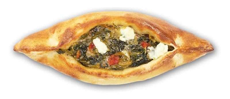 Mini Pide with Spinach and Ezine Cheese