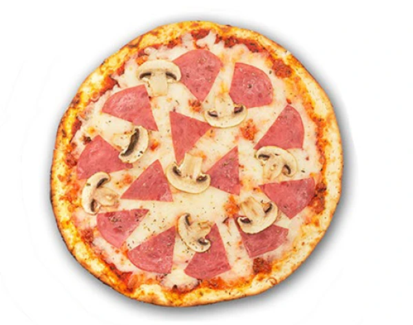 Pizza with Beef Ham and Mushroom