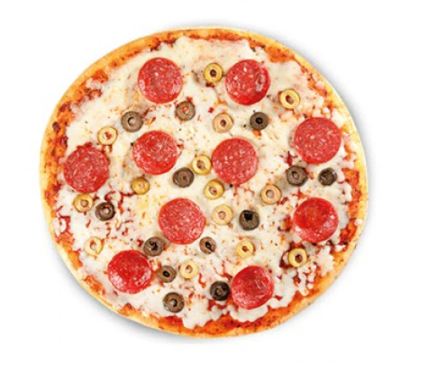 Pizza with Soujouk and Olive