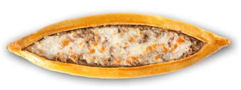 Roasted Minced Meat and Cheesy Pide